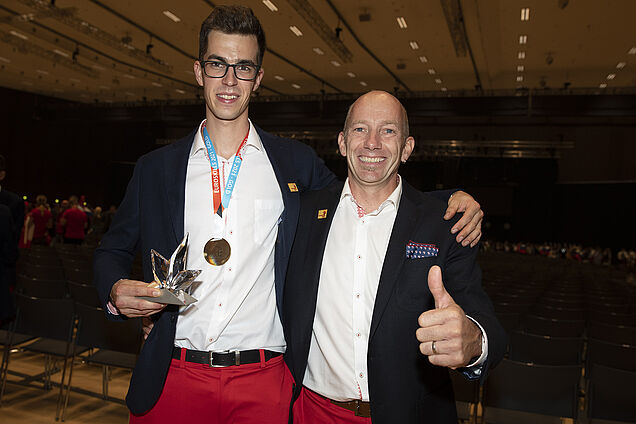 La fière équipe suisse – Sandro Weber et Martin Schär.